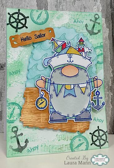 Woodware Ahoy Captain A6 Clear Stamp Set By Françoise Read