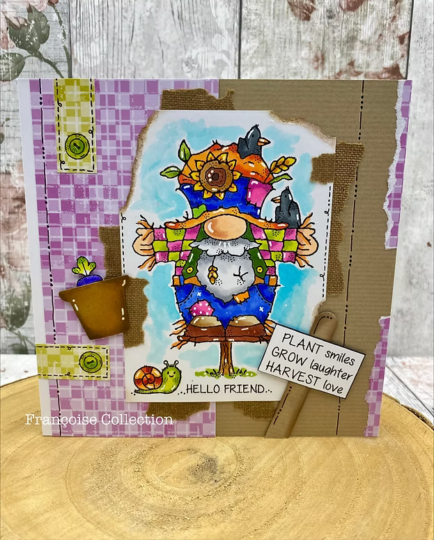 Woodware Scarecrow Norman A6 Clear Stamp Set by Françoise Read