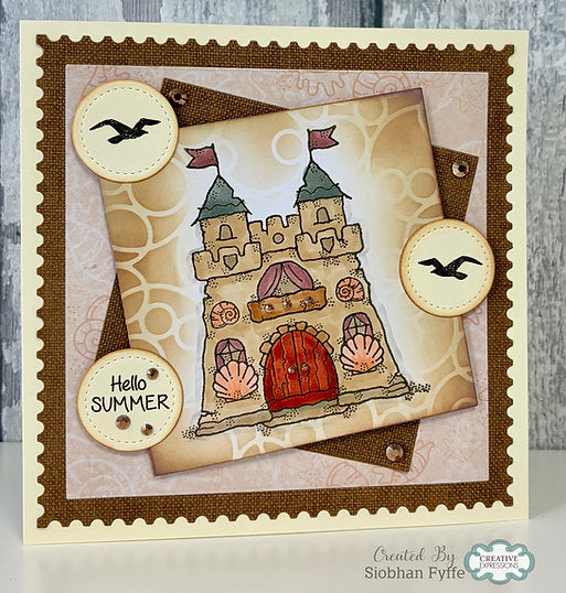 Woodware Sandcastle A6 Clear Stamp Set By Françoise Read