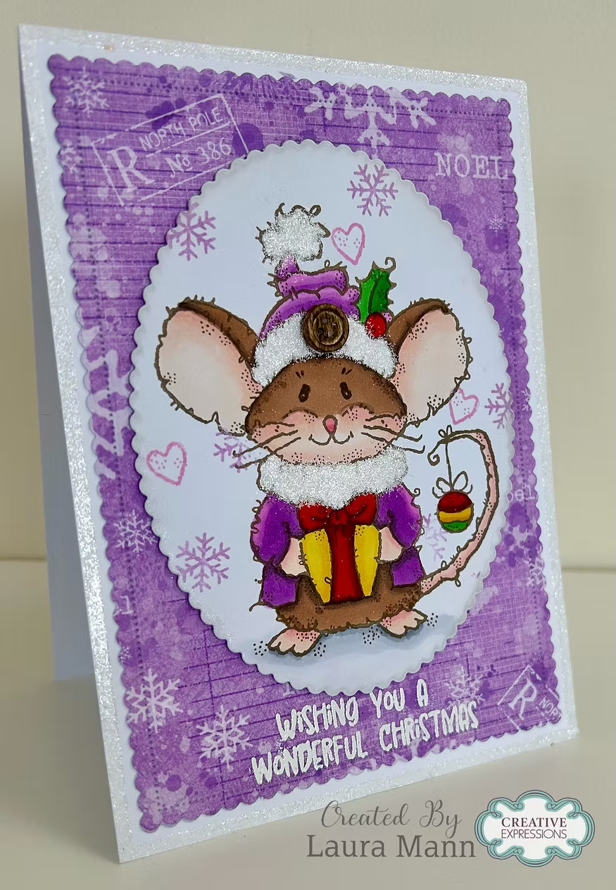 Woodware Mousy Gift A6 Clear Stamp Set by Françoise Read