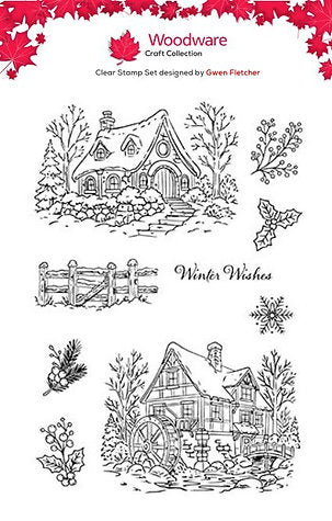 Woodware - Glade Mill Haven A6 Clear Stamp Set By Gwen Fletcher - WGFS028