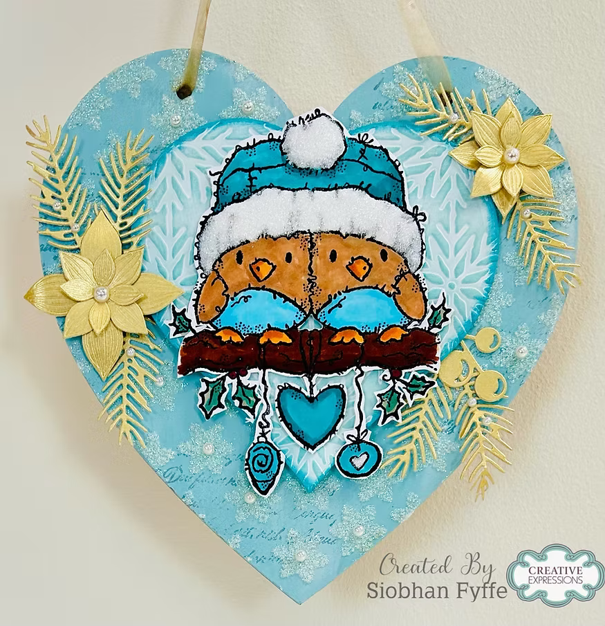 Woodware Woolly Hat Robins A6 Clear Stamp Set by Françoise Read