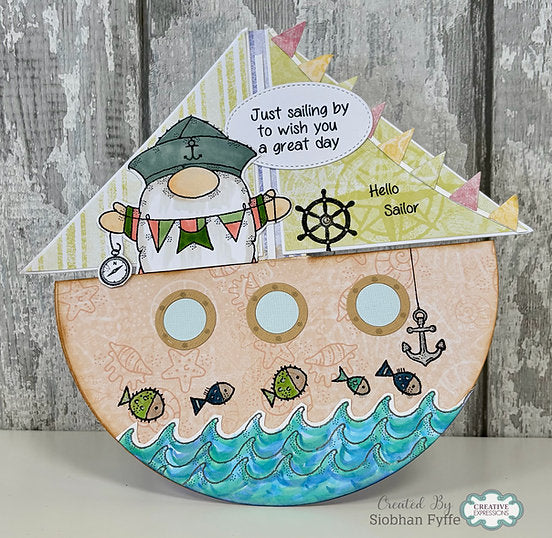 Woodware Ahoy Captain A6 Clear Stamp Set By Françoise Read