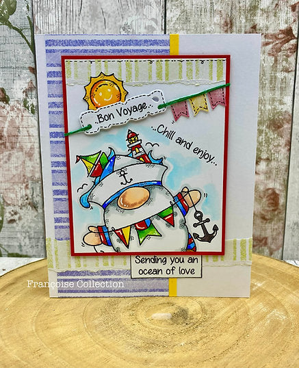 Woodware Ahoy Captain A6 Clear Stamp Set By Françoise Read