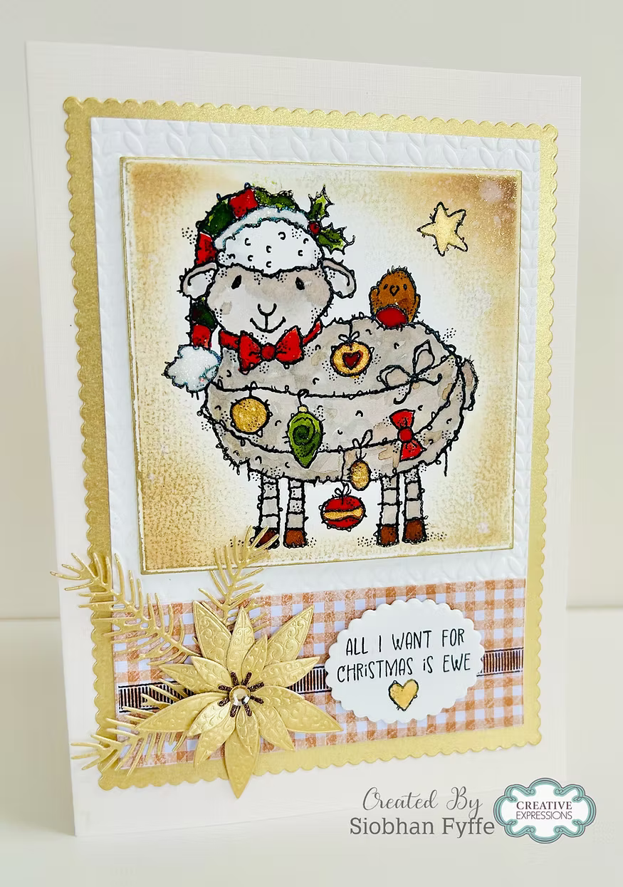 Woodware Ewe Christmas A6 Clear Stamp Set by Françoise Read