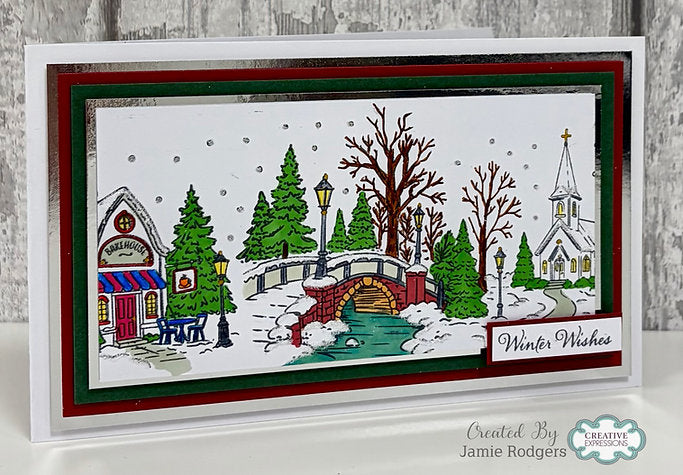 Woodware - Silent Night Cottage A6 Clear Stamp Set By Gwen Fletcher - WGFS027
