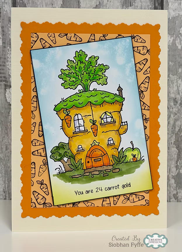 Woodware Carrot Cottage A6 Clear Stamp Set by Françoise Read