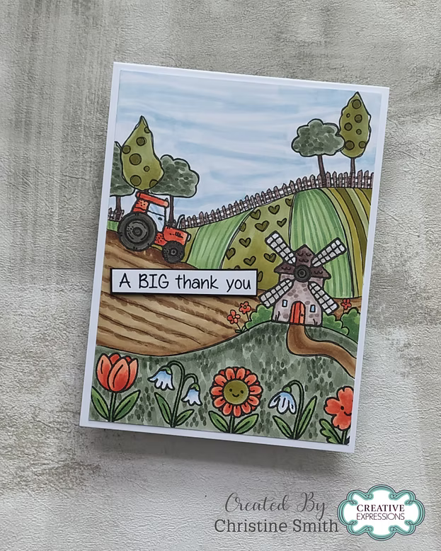 Woodware Farmer Norman A6 Clear Stamp Set by Françoise Read