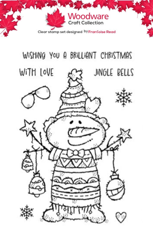 Woodware - Funky Snowman A6 Clear Stamp Set By Françoise Read - WFRS0163