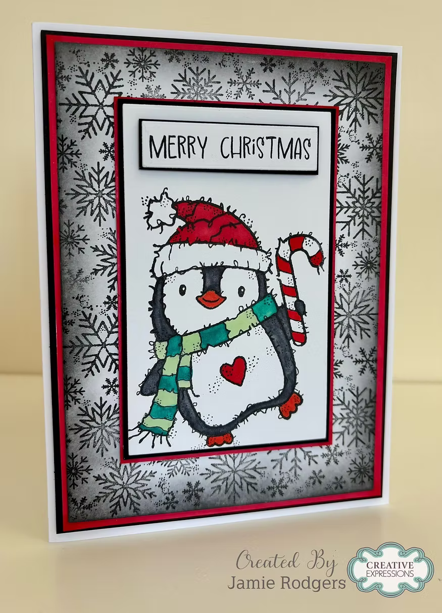 Woodware Dancing Penguin A6 Clear Stamp Set by Françoise Read