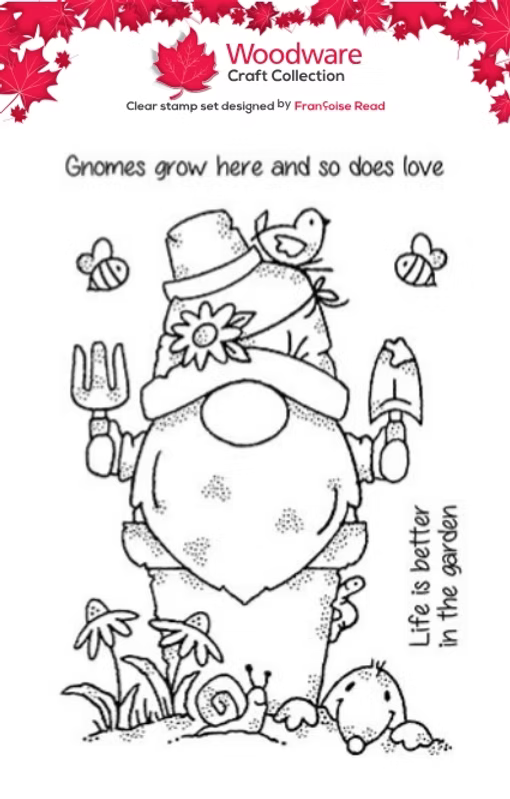 Woodware The Gardener A6 Clear Stamp Set by Françoise Read