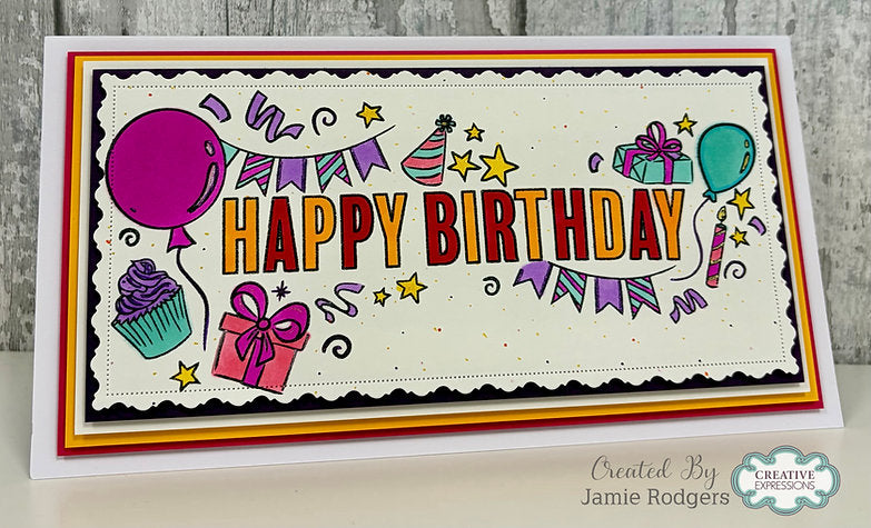 Creative Expressions - Birthday Celebration DL Clear Stamp - CECS026