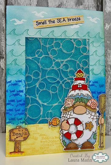 Woodware Lighthouse Gnome A6 Clear Stamp Set By Françoise Read
