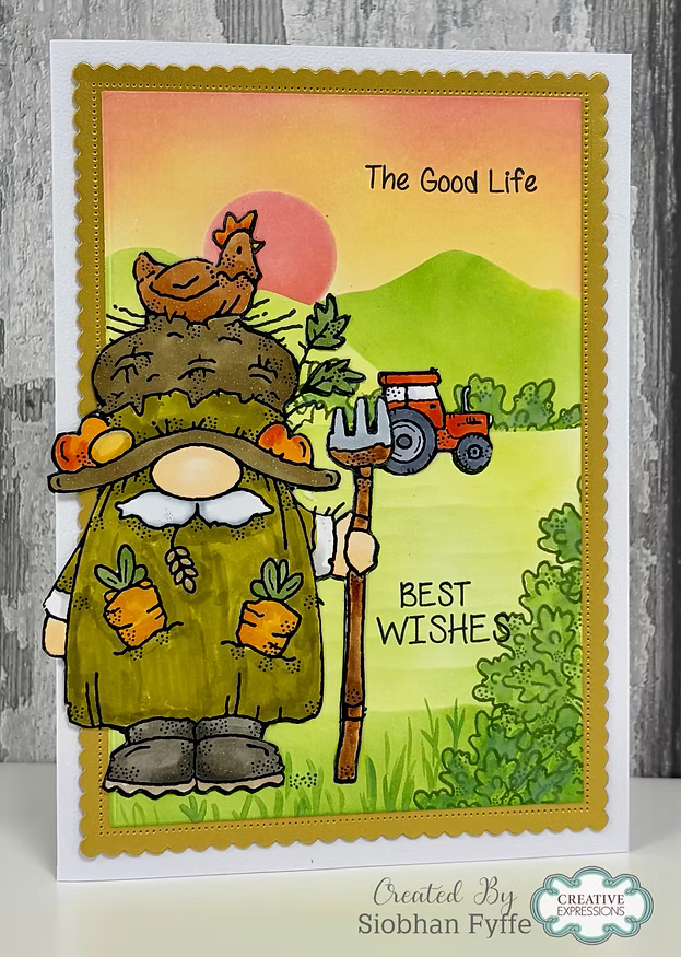 Woodware Farmer Norman A6 Clear Stamp Set by Françoise Read