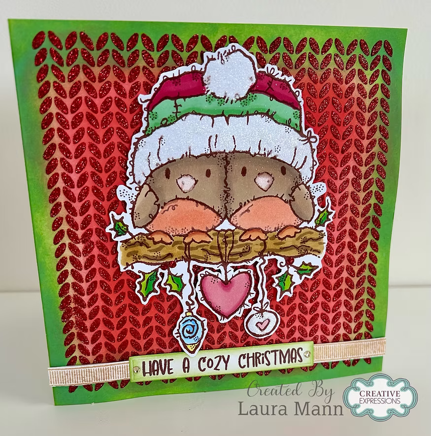 Woodware Woolly Hat Robins A6 Clear Stamp Set by Françoise Read