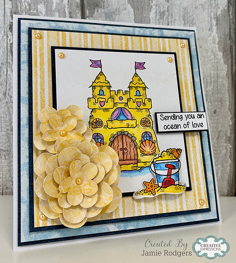 Woodware Sandcastle A6 Clear Stamp Set By Françoise Read