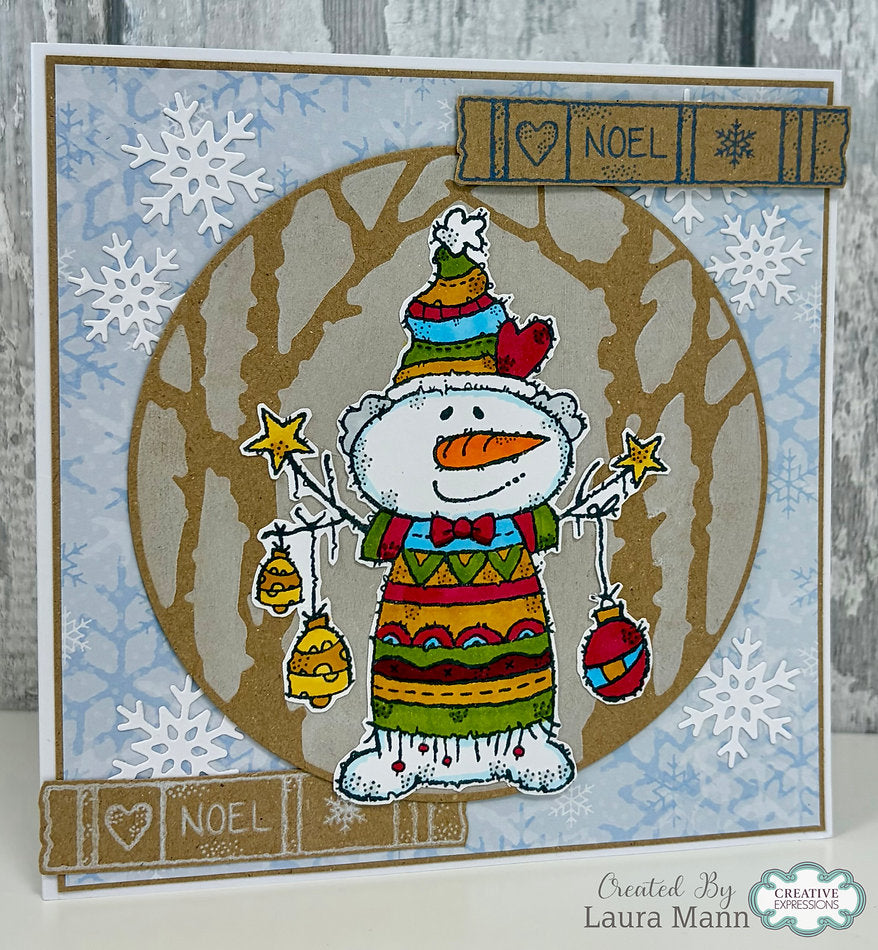 Woodware - Funky Snowman A6 Clear Stamp Set By Françoise Read - WFRS0163