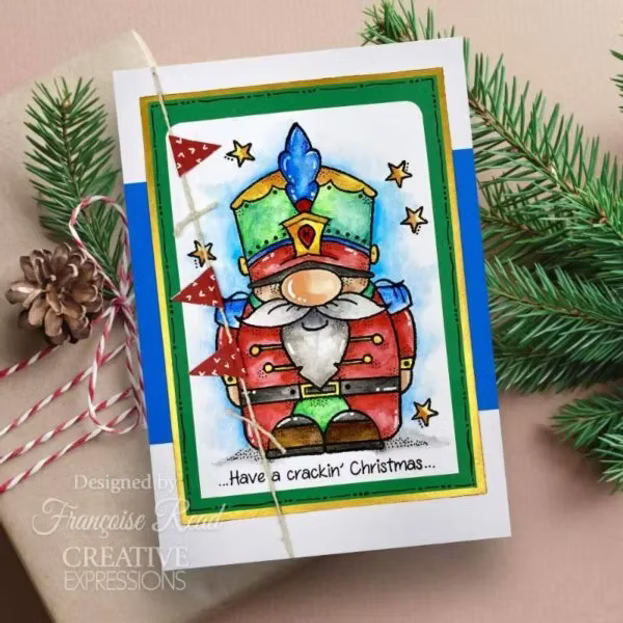 Woodware Nutcracker Gnome A6 Clear Stamp Set by Françoise Read