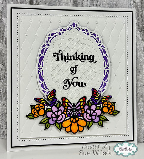 Butterfly Floral Craft Die By Sue Wilson