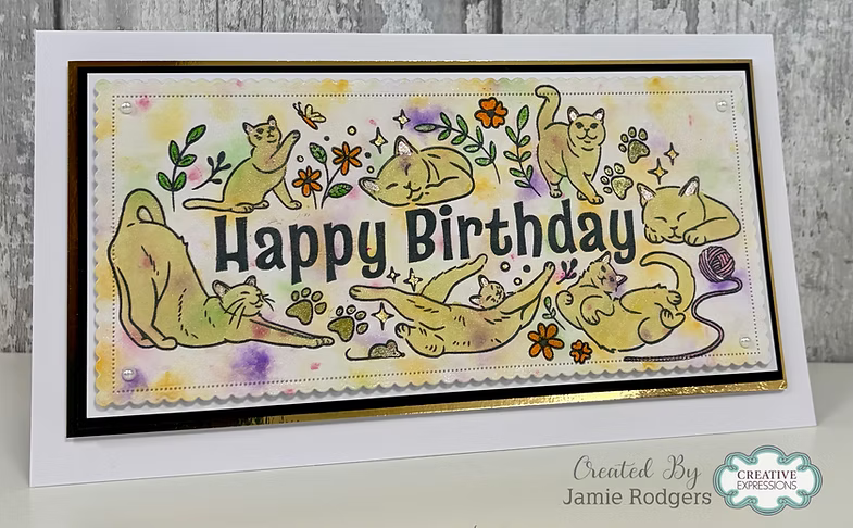 Creative Expressions - Birthday Cats DL Clear Stamp - CECS020