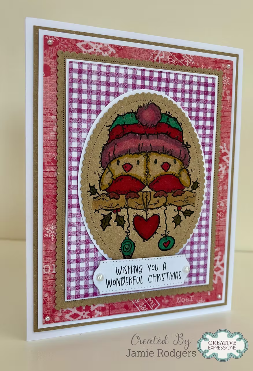 Woodware Woolly Hat Robins A6 Clear Stamp Set by Françoise Read