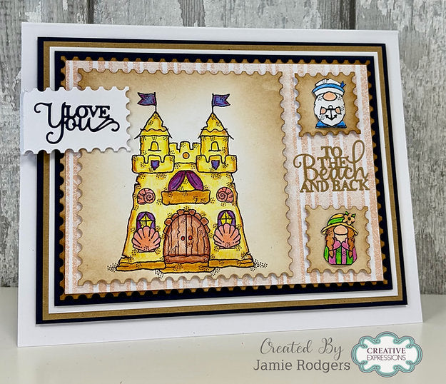 Woodware Sandcastle A6 Clear Stamp Set By Françoise Read
