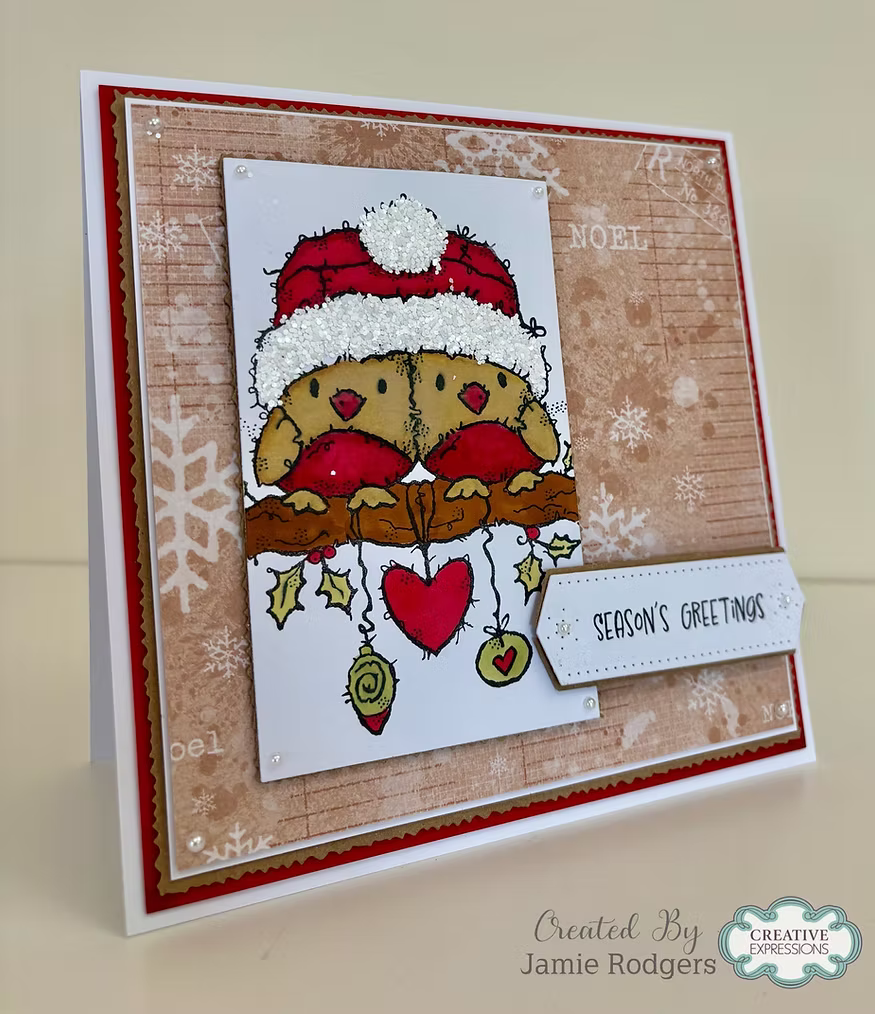 Woodware Woolly Hat Robins A6 Clear Stamp Set by Françoise Read