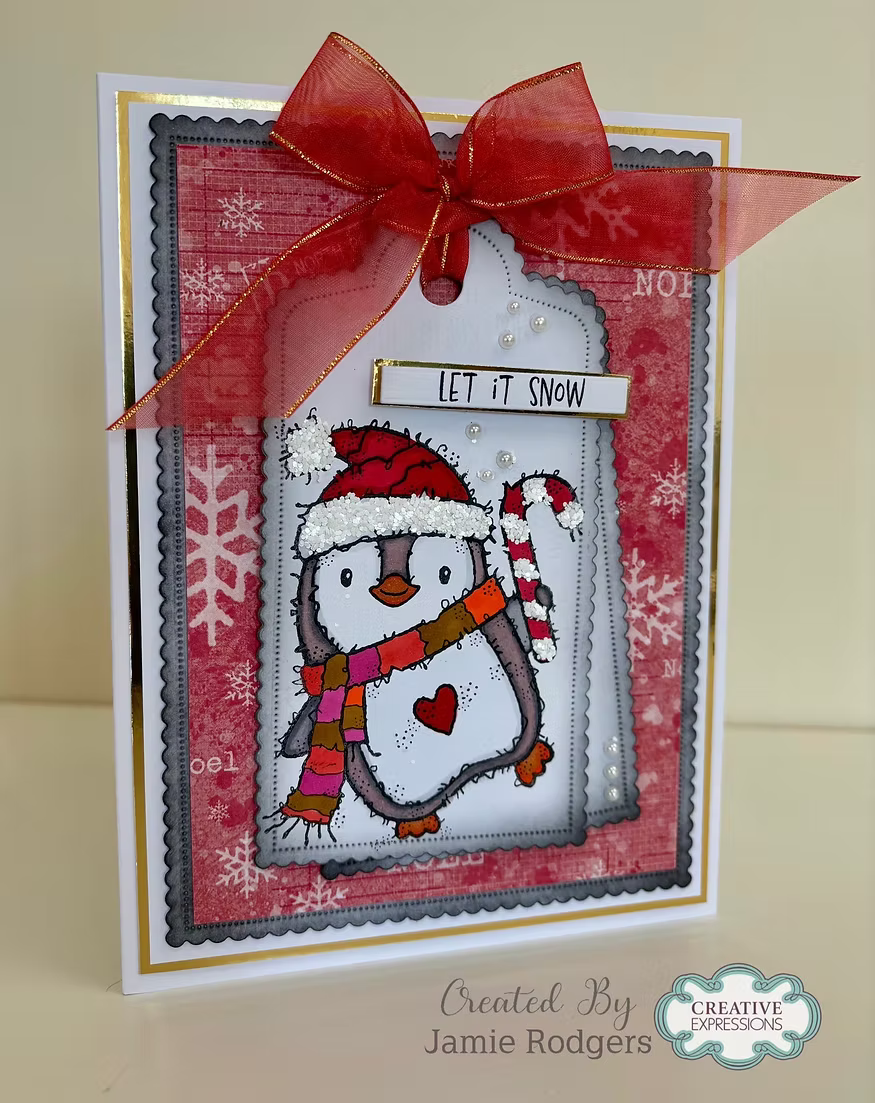 Woodware Dancing Penguin A6 Clear Stamp Set by Françoise Read