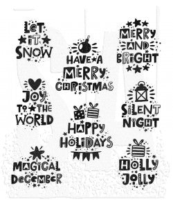 Tim Holtz Cling Mount Stamp: Holiday Whatnots - CMS496