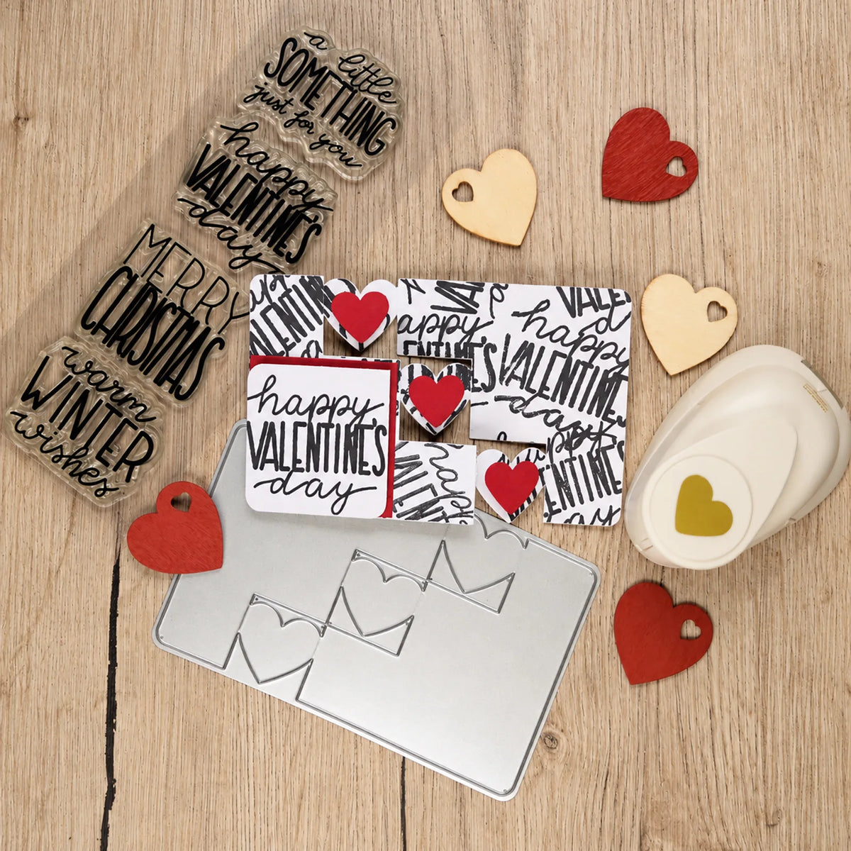 Vaessen Creative - Winter & Valentine's Day Clear Stamps & Dies Set by Katharina Tarta - KTC001