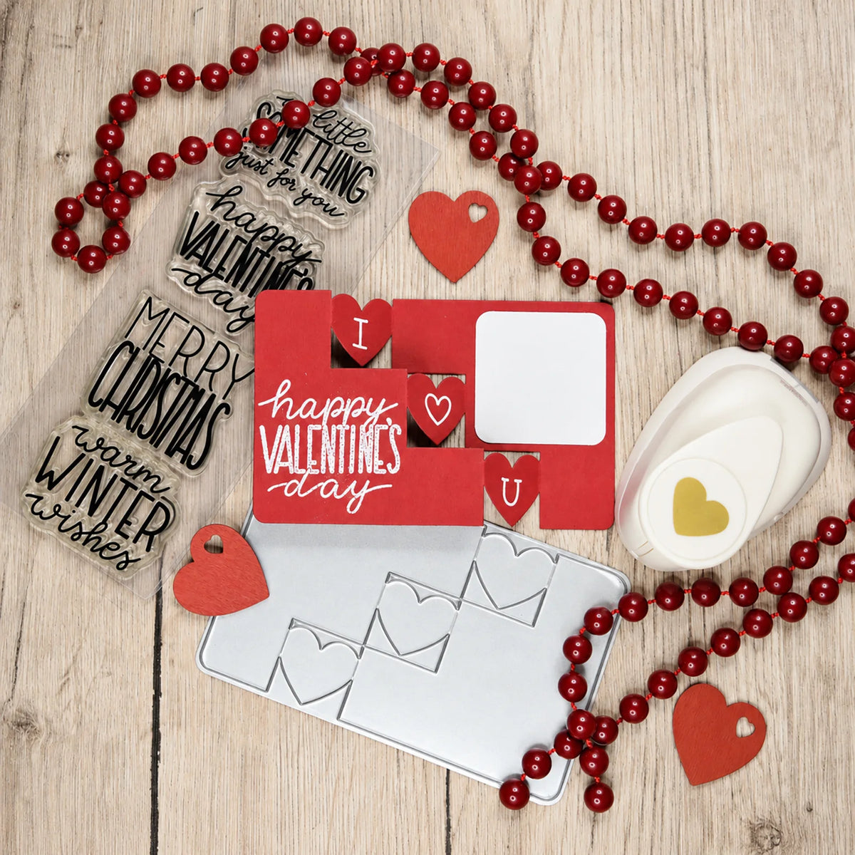 Vaessen Creative - Winter & Valentine's Day Clear Stamps & Dies Set by Katharina Tarta - KTC001