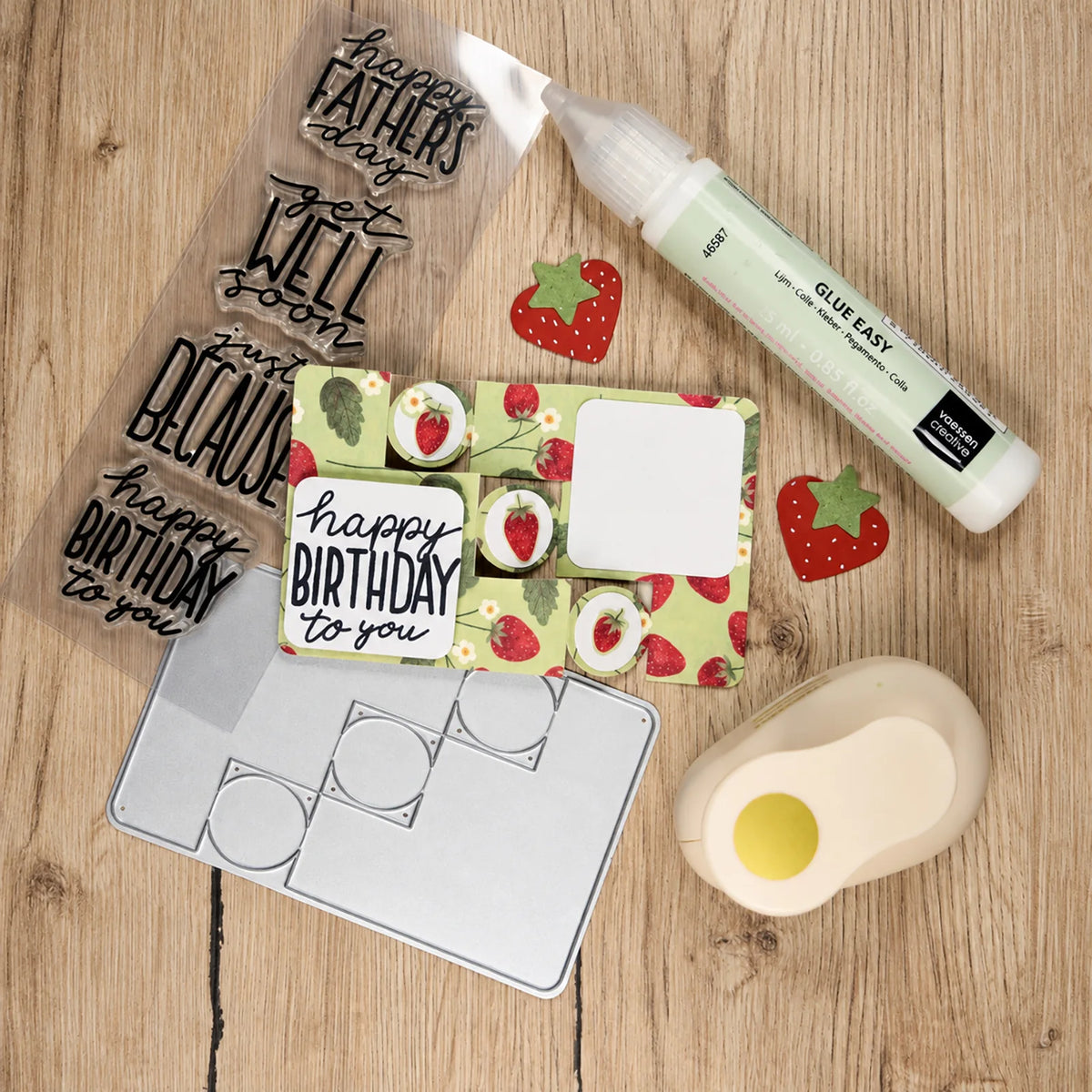 Vaessen Creative - Birthday & Sentiments Clear Stamps & Dies Set by Katharina Tarta - KTC002