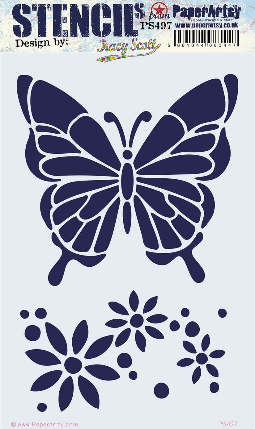 PaperArtsy Stencil 497 Large by Tracy Scott