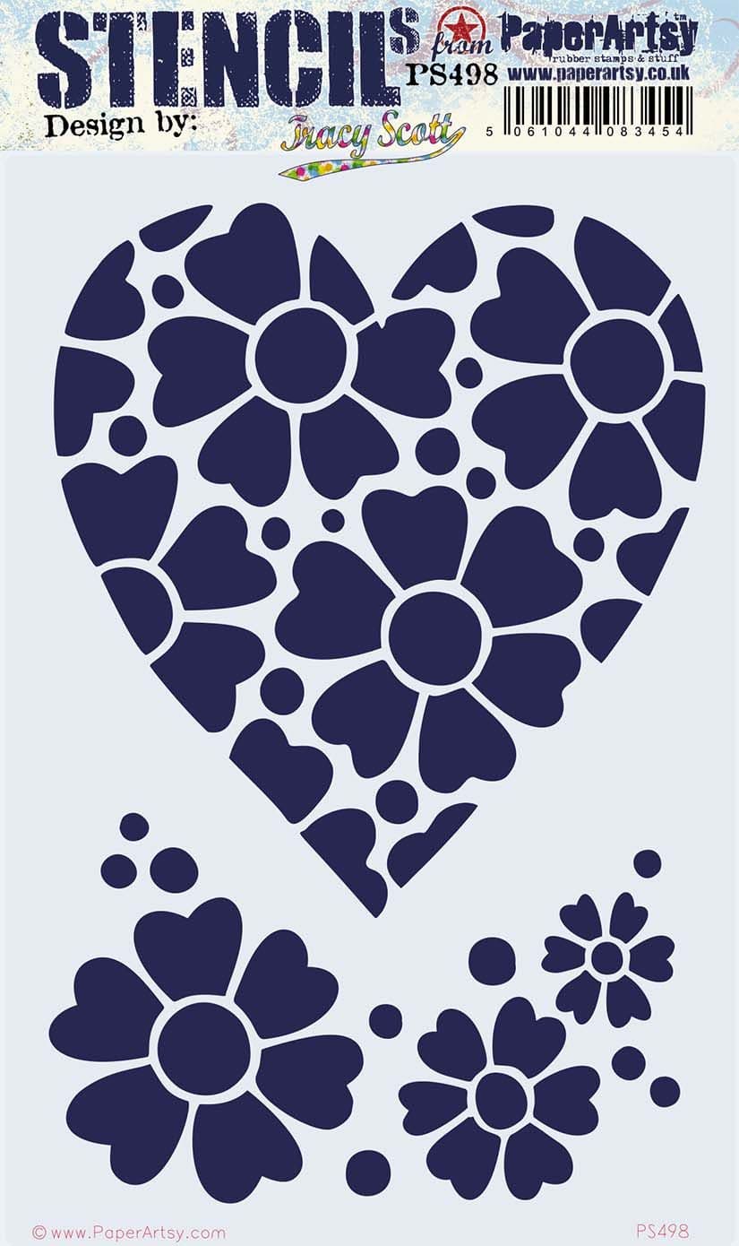 PaperArtsy Stencil 498 Large by Tracy Scott