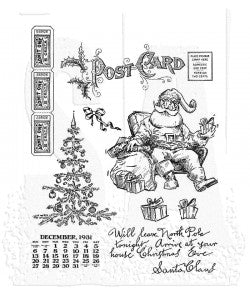 Tim Holtz Cling Mount Stamp: Santa Visit - CMS500