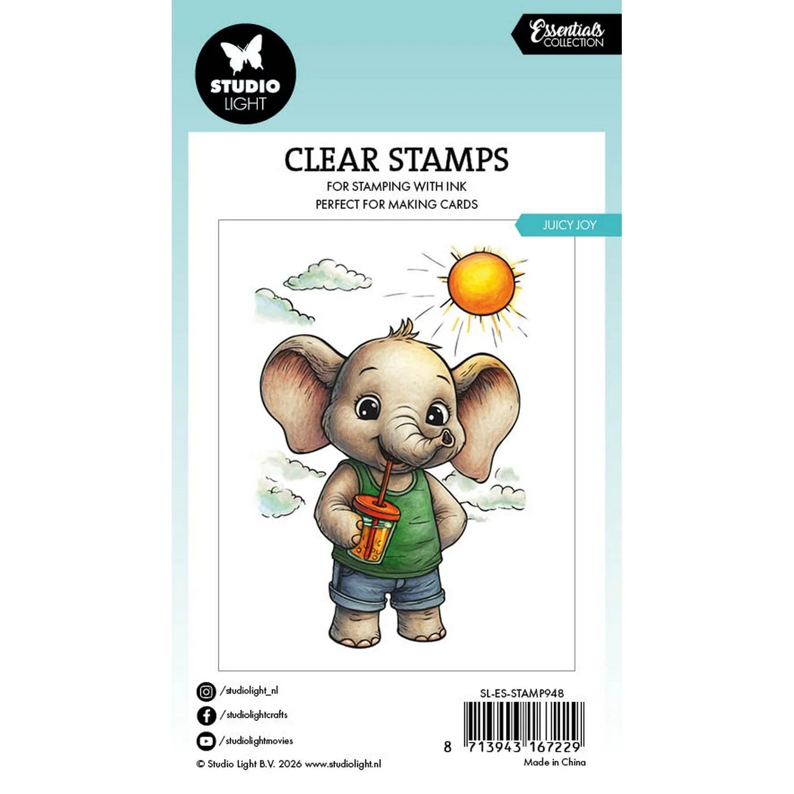 Essentials Clear Stamps Juicy Joy Elephant