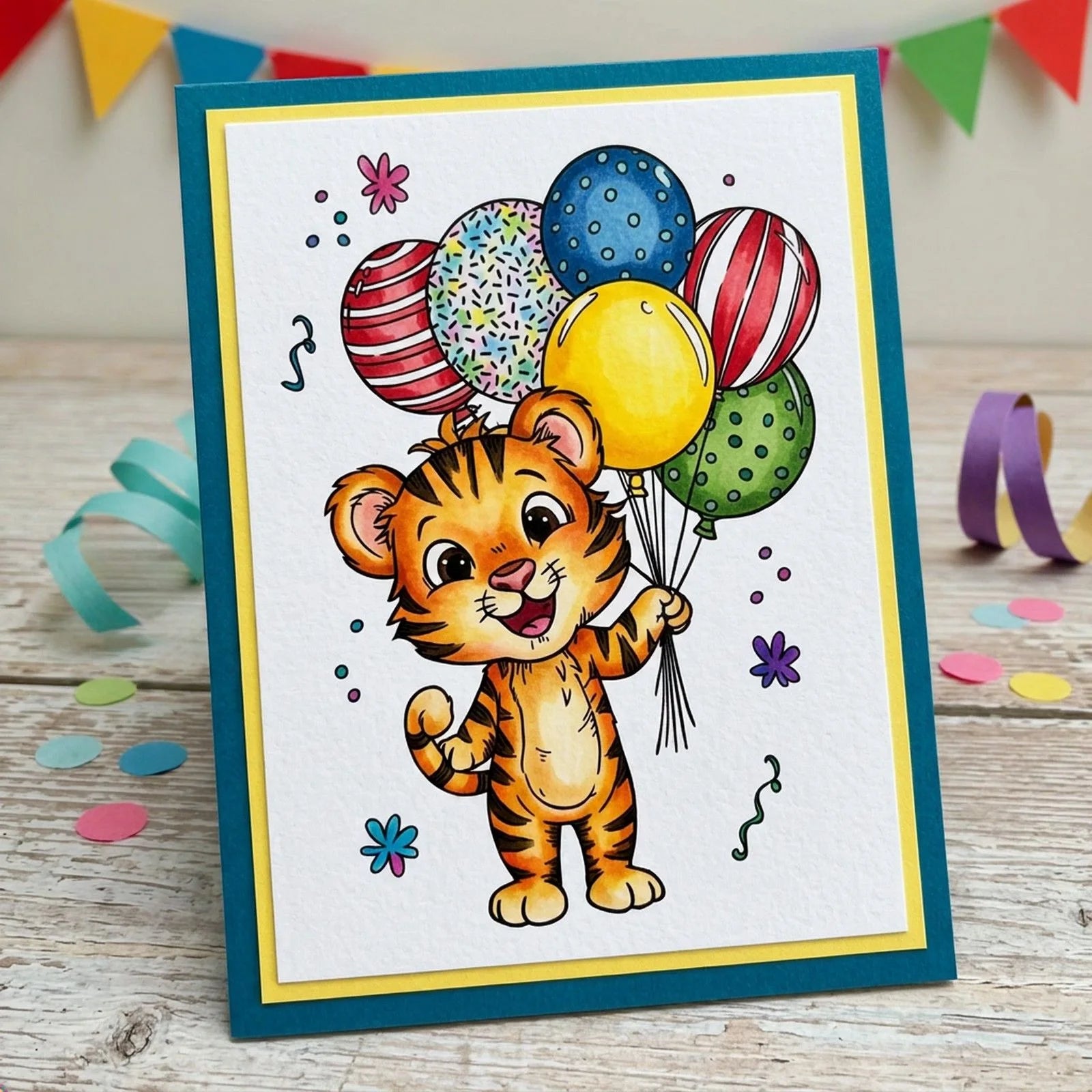 Essentials Clear Stamps Wild Party Tiger