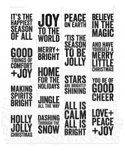 Tim Holtz Cling Mount Stamps: Bold Tiding Mini - CMS440