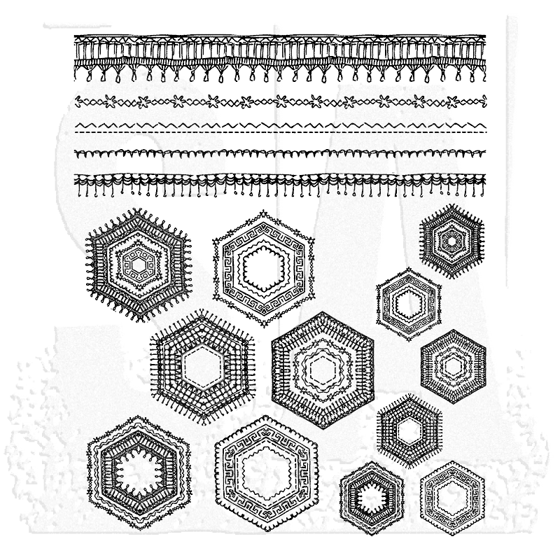 Tim Holtz Cling Mounted Stamps: Patchwork Pieces - SKU: CMS270