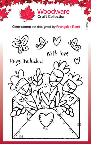 Woodware Clear Singles Flower Envelope Clear Stamps - SKU: FRS929