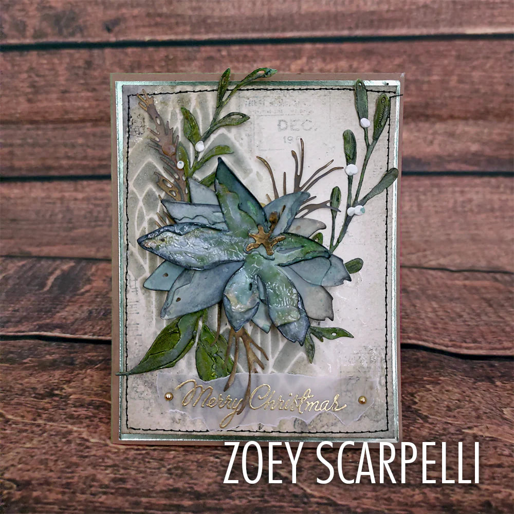 Sizzix Thinlits Die Set 8PK - Holiday Brushstroke #3 by Tim Holtz