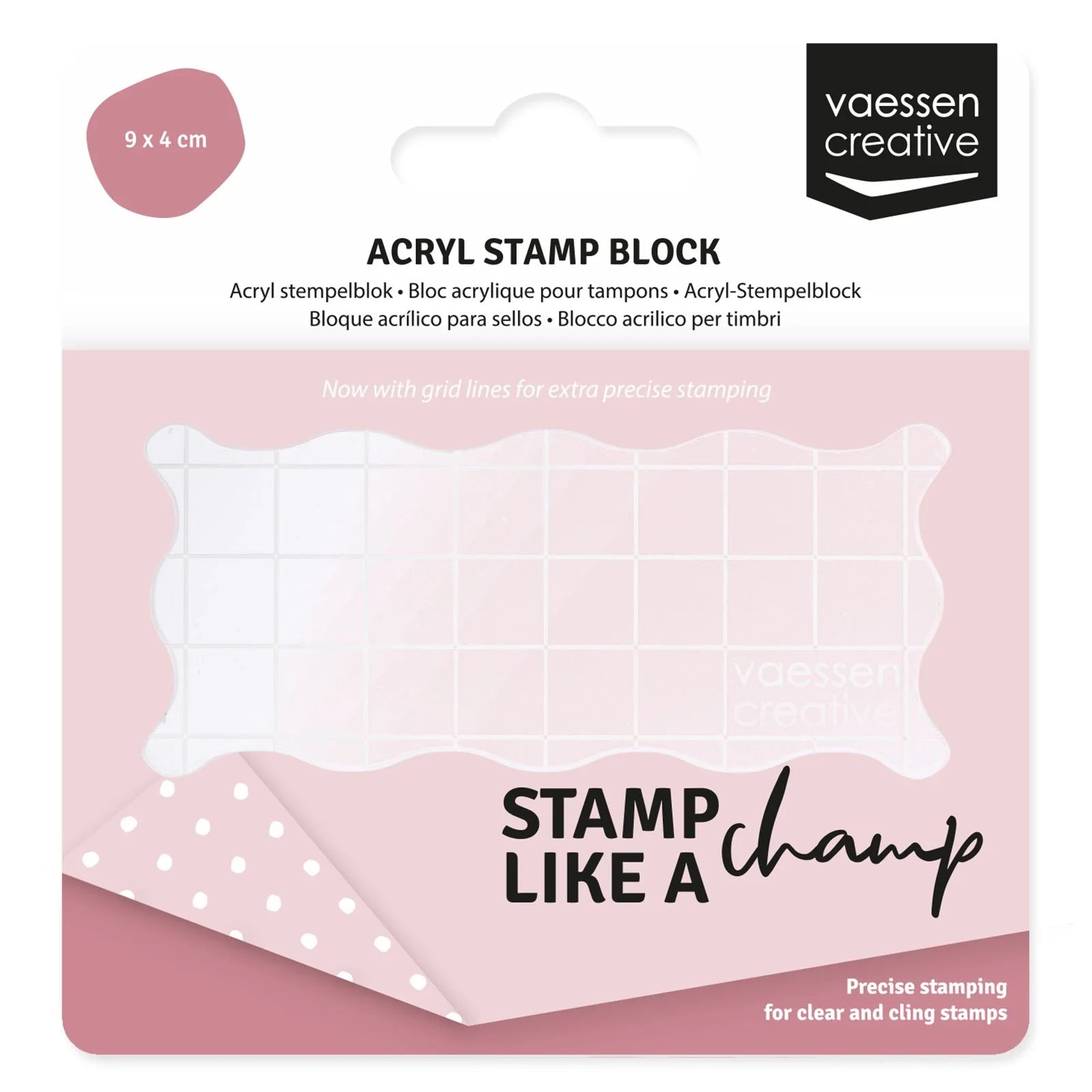 Vaessen Creative • Acrylic Stamp Block 3.5x1.6x0.3"