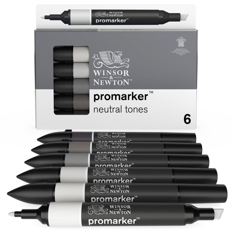 Promarkers Collection Set of 6 Neutral Tones - SKU: Promarker 6