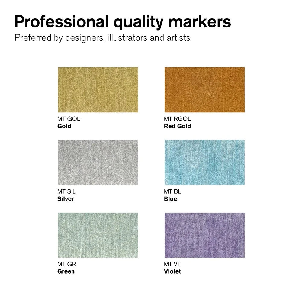 Winsor & Newton - Promarker Metallic 6 Set Pens