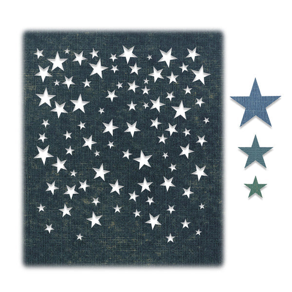 Sizzix Thinlits Die Set 4PK - Falling Stars by Tim Holtz - SKU: 664732