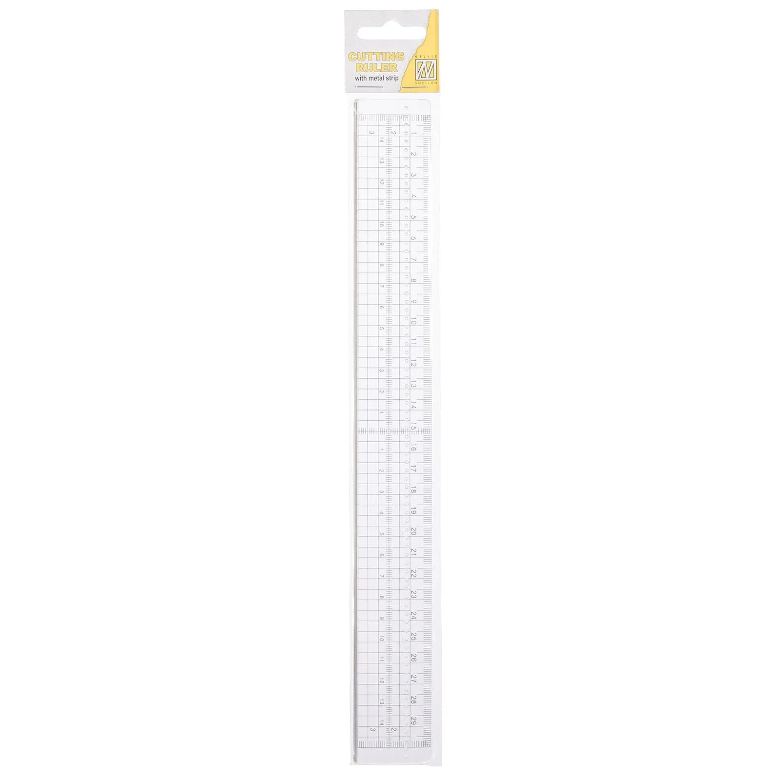 Nellie's Choice - Cutting Ruler with Metal Strip 21494H