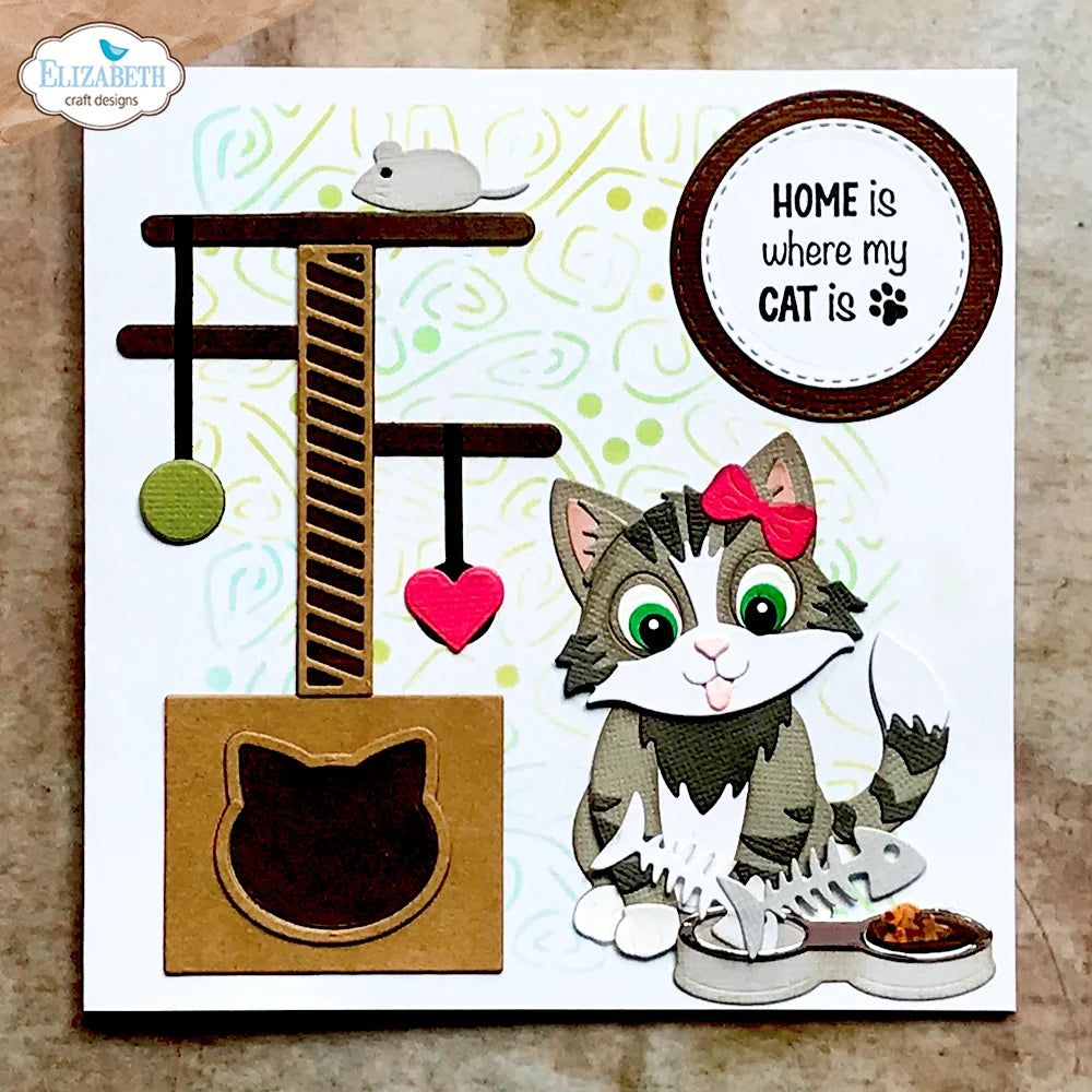 Elizabeth Craft Designs - Cat Scratching Post Die Set - 2373
