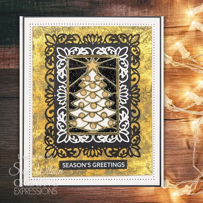 Festive Stained Glass Christmas Tree - Craft Die By Sue Wilson