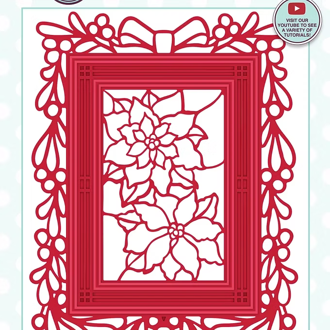 Festive Stained Glass Poinsettia - Craft Die By Sue Wilson