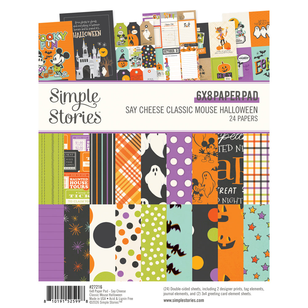 Simple Stories - Say Cheese Classic Mouse Halloween 6x8 Pad - 27216